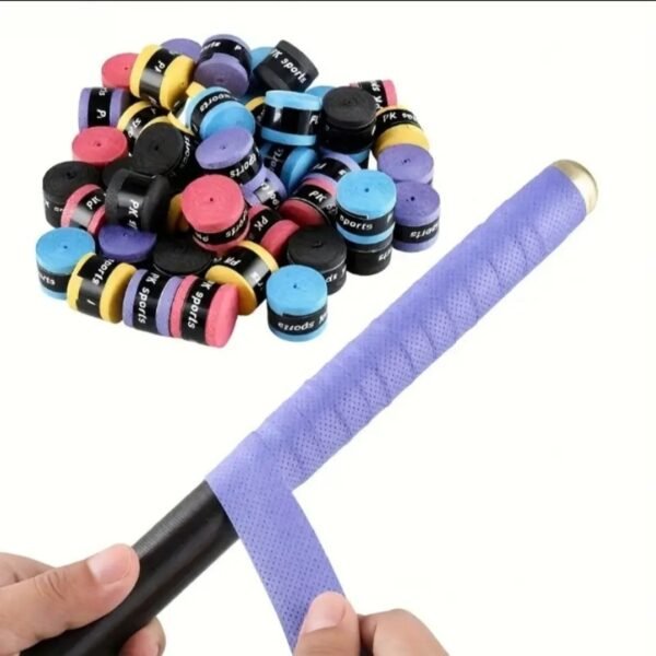 Ruban adhésif antidérapant en PU pour raquettes de tennis, badminton et cannes à pêche - Poignée durable absorbant la transpiration avec traction améliorée et gestion de l'humidité