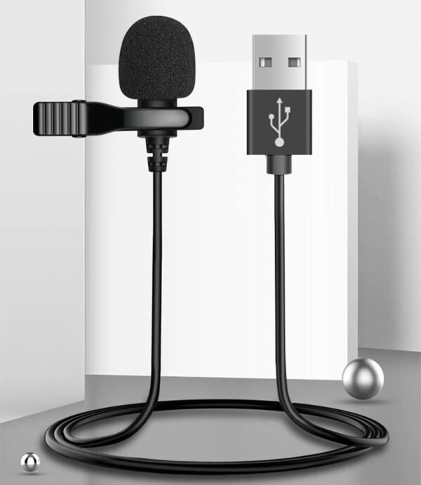 Microphone cravate USB, compatible pour l'enregistrement vidéo, le streaming en direct