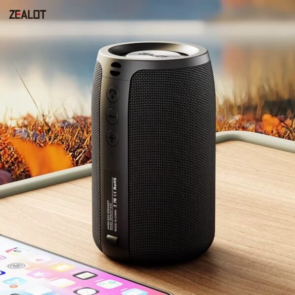 ZEALOT-S32 Wireless Bluetooth Speaker 1800mAh, Mini Portable Subwoofer Speaker 3D Bass Stereo TWS Dual Pairing, 15W
